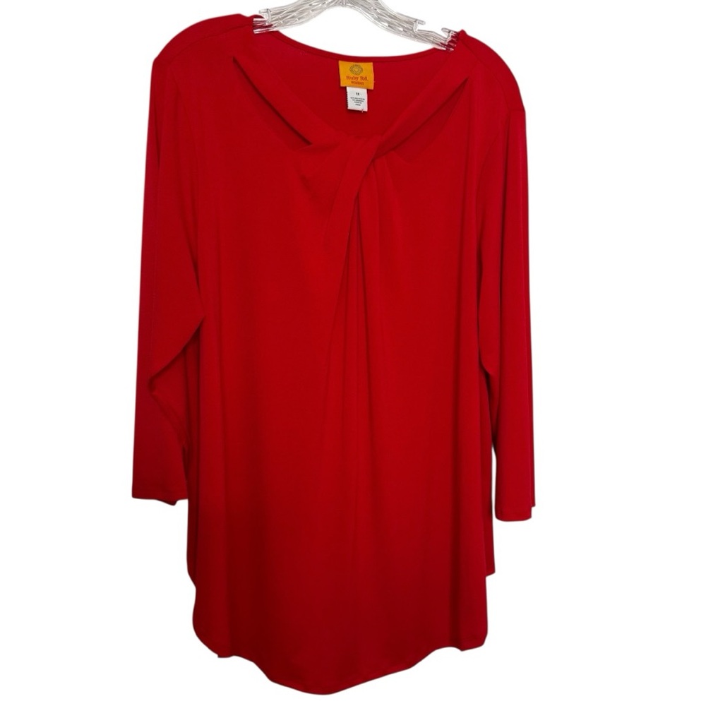 Ruby Rd. Rich Red Women's Tunic 1X - Picture 7 of 8